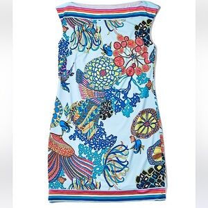 Trina Turk x Disney Finding Dory Boatneck Lined Dress, XL, EUC